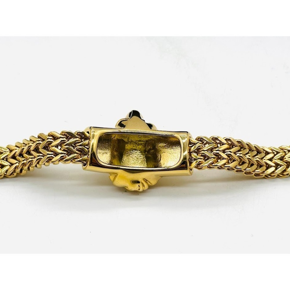 Luxury Gold Lion Head Chain Bracelet Heavy Statement Unisex 8.5" Designer Style - Picture 12 of 14